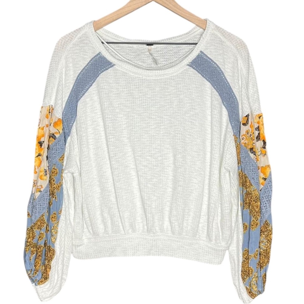 Free People Casual Clash Thermal Top Size Small - Picture 2 of 8